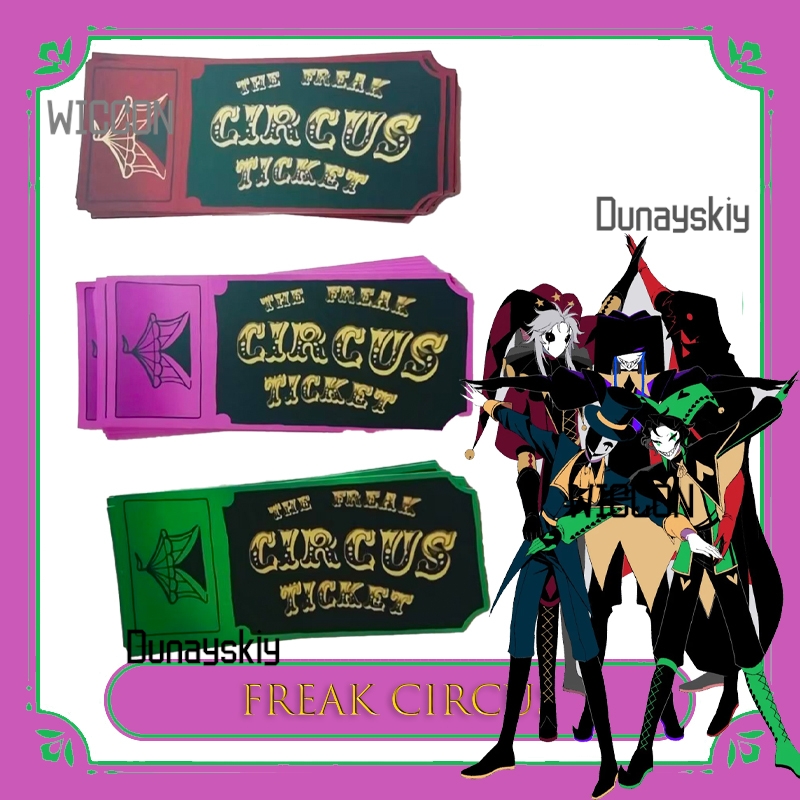 Anime Merchandise In Japanese - Freak Circus Ticket Card Red Green