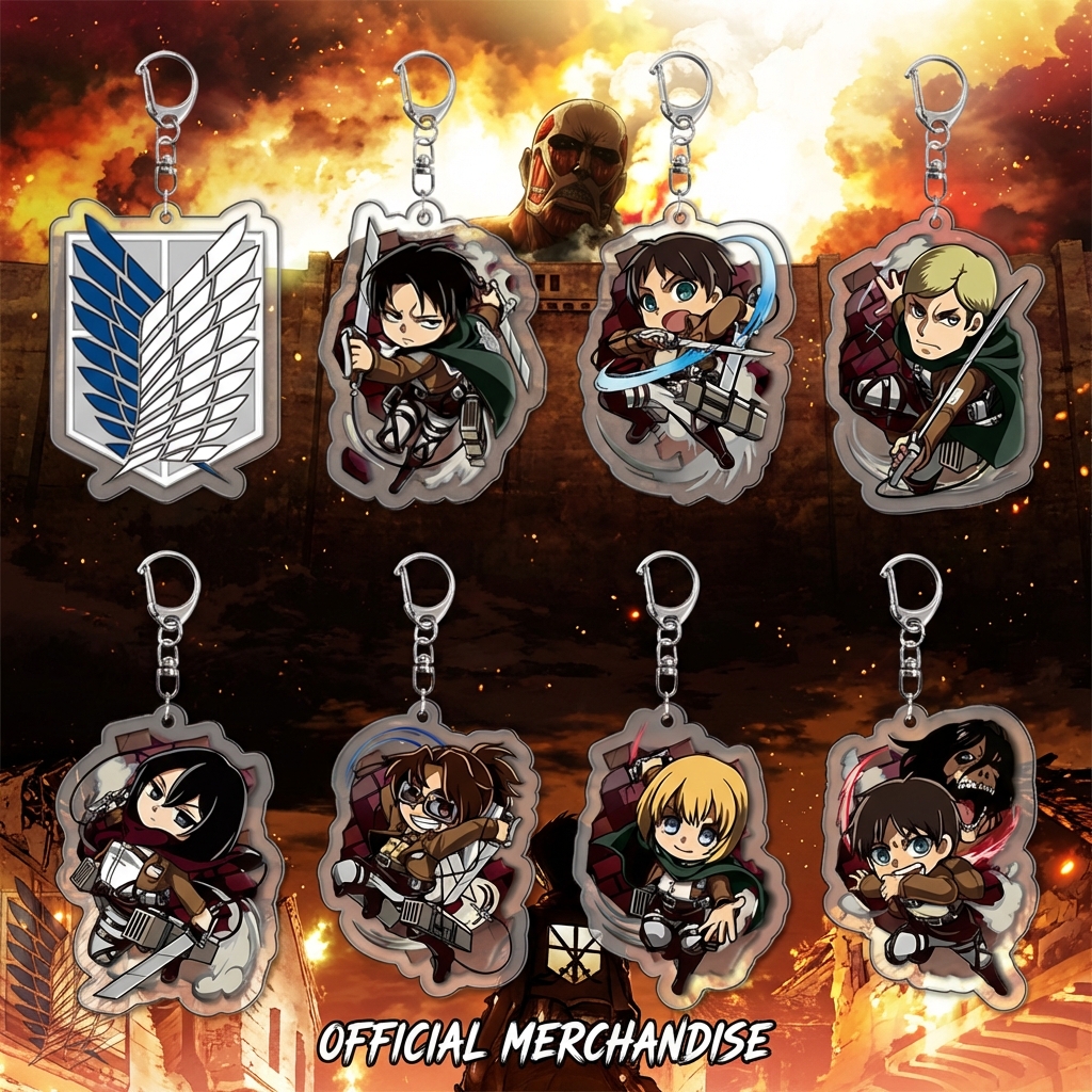 Attack on Titan Keychain Acryl - Anime Merchandise Keychain บทวิจารณ์และราคา