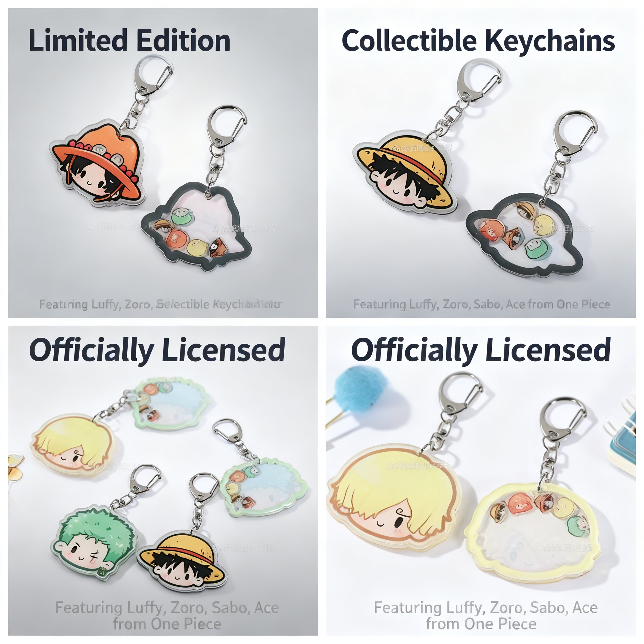 One Piece Monkey D Luffy Kawai - Anime Merchandise Keychain บทวิจารณ์และราคา