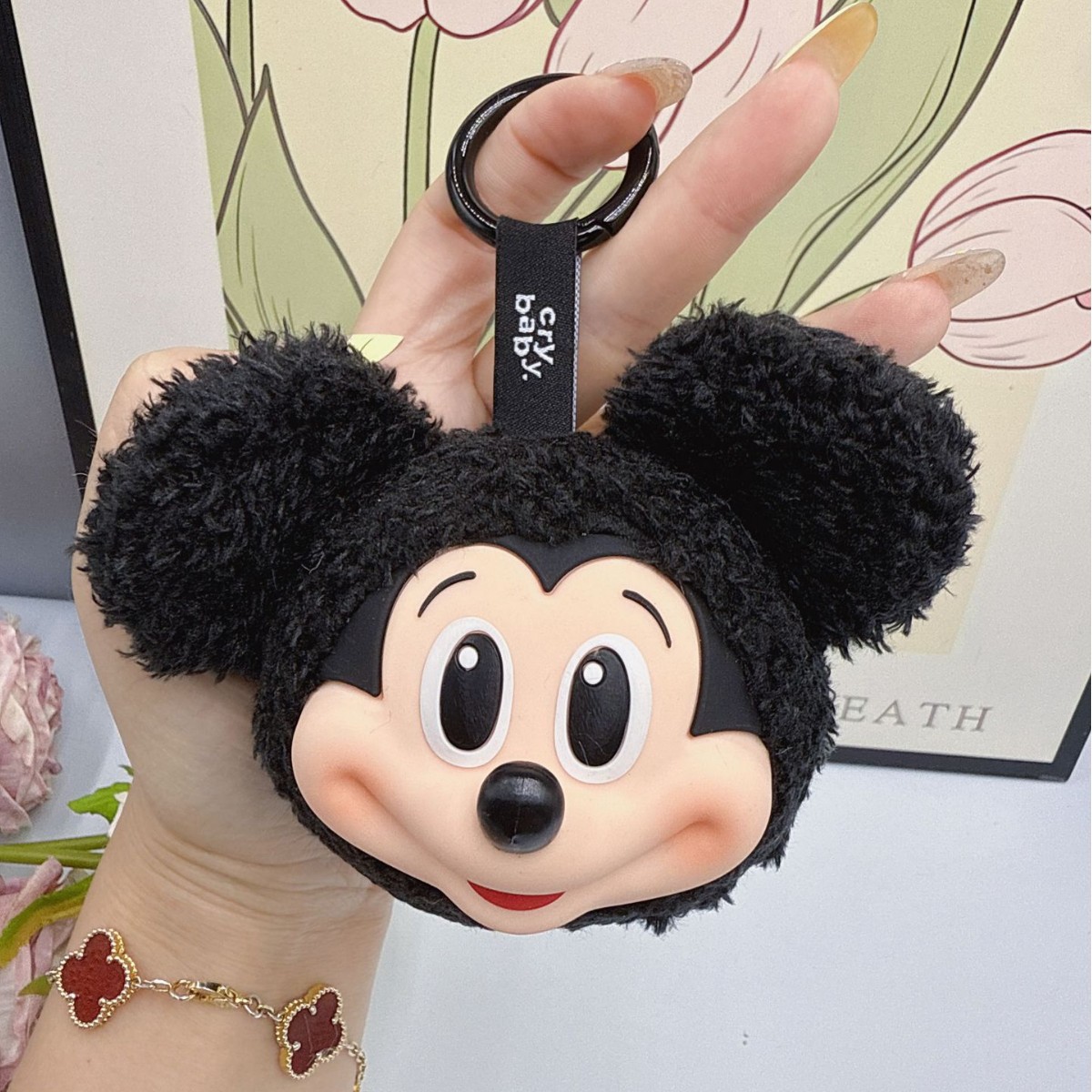 Mickey Minnie Plush Doll Keych - Anime Merchandise Keychain บทวิจารณ์และราคา