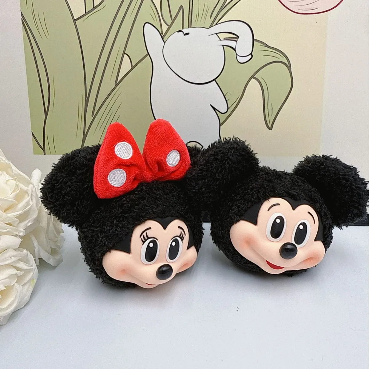 Mickey Minnie Plush Doll Keych - Anime Merchandise Keychain บทวิจารณ์และราคา