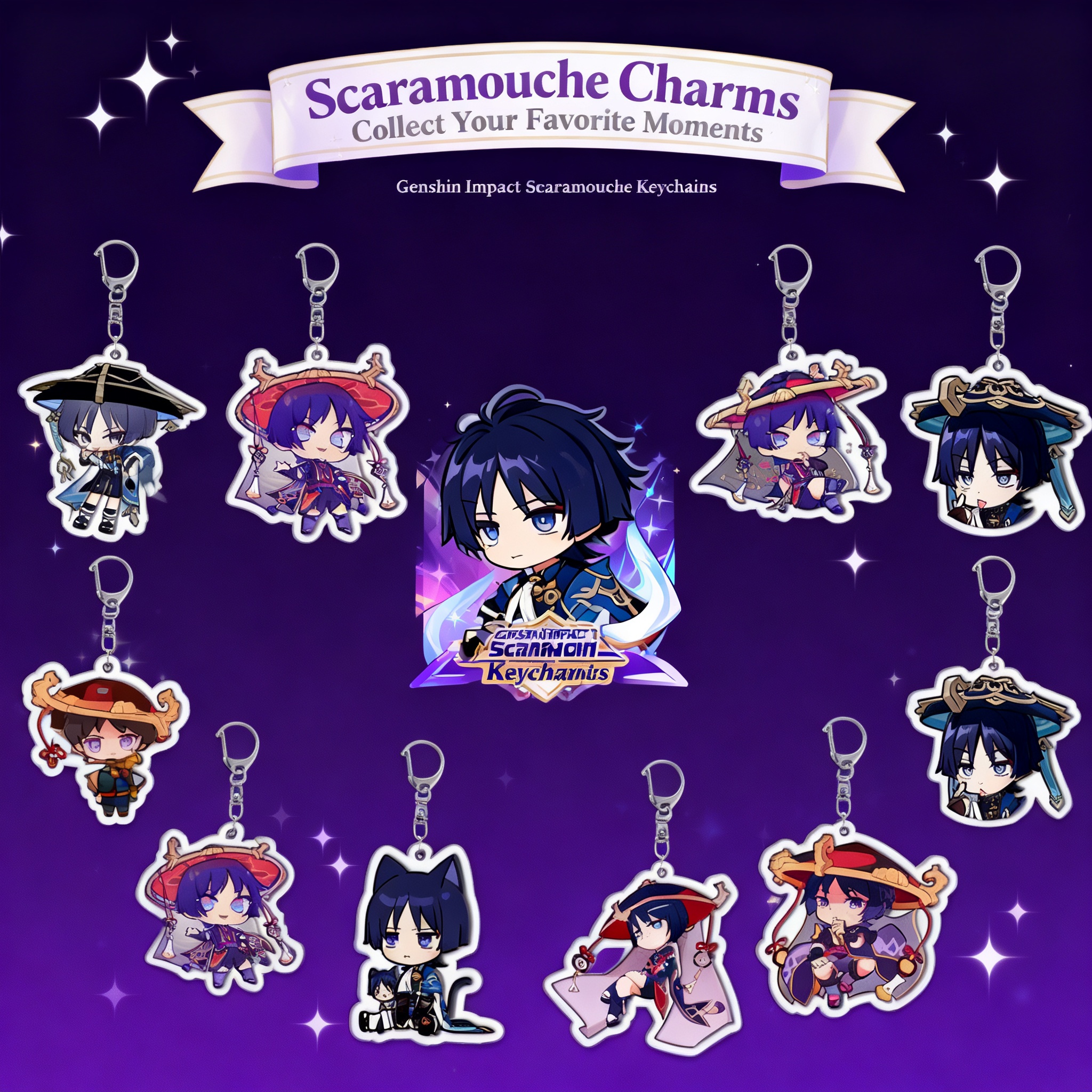 Genshin Impact Traveler Wander - Anime Merchandise Keychain บทวิจารณ์และราคา