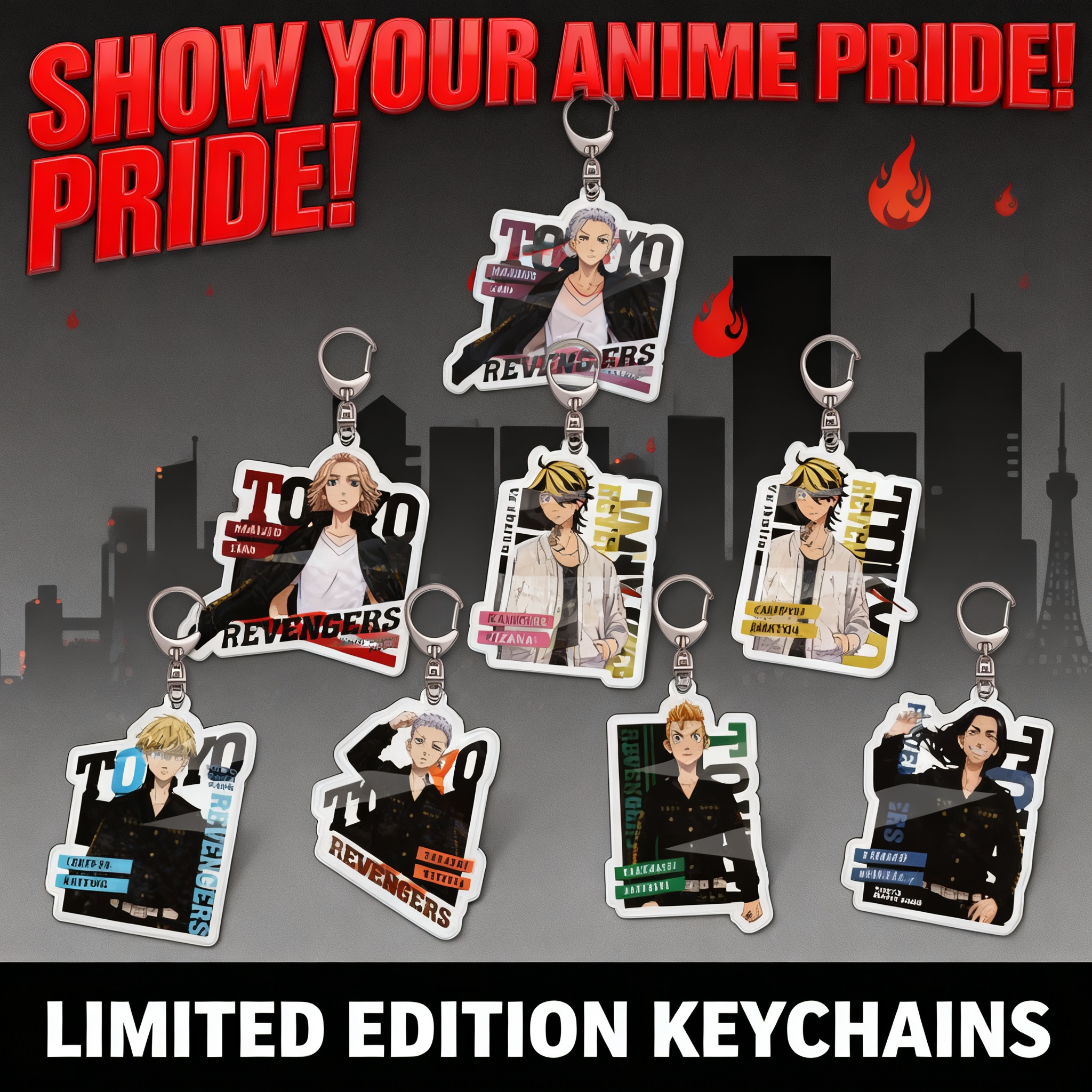 Acrylic Keychain Tokyo Revenge - Anime Merchandise Tokyo บทวิจารณ์และราคา
